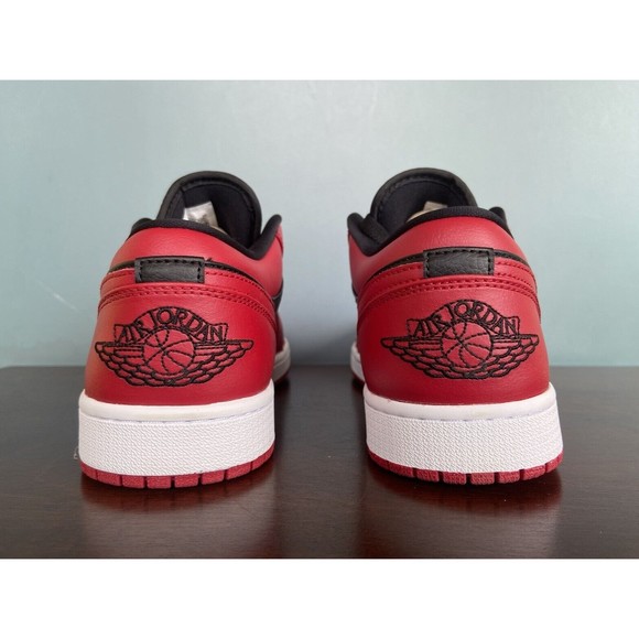 Nike Air Jordan 1 Low "Reverse Bred" Black/Red Men's Size 8 (9.5W) 553558-606 - Picture 8 of 10